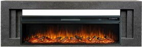 Каминокомплект Line 60 Dark Grey (Разборный) Темный серый с очагом Royal Flame Vision 60 LOG LED
