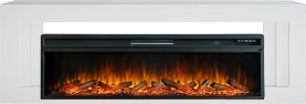 Каминокомплект Line 60 (Разборный) Белый (Высота 645 мм) с очагом Royal Flame Vision 60 LOG LED