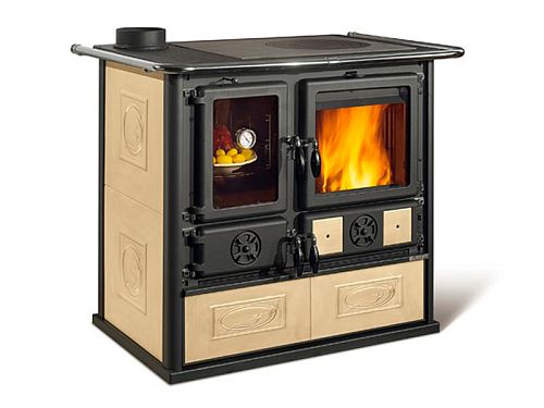 Отопительно варочная печь La Nordica Rosa SX Reverse 16 ceramica Liberty Pann (бежевый)