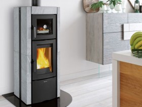 Печь-камин La Nordica Ester Forno EVO Pietra (серый камень)