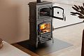 Печь-камин La Nordica Isetta Forno (черный антрацит). Фото 3