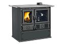 Отопительно варочная печь La Nordica Rosa16 Steel Nero Antracite (чёрный антрацит). Фото 1
