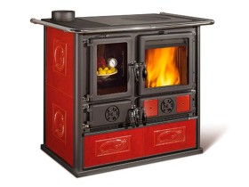 Отопительно варочная печь La Nordica Rosa sinistra reverse Bordeaux (бордовый)