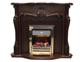 Каминокомплект Marselles темный дуб с очагом Cavendish
