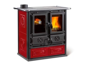 Печь-камин La Nordica Rosetta Sinistra 16 Ceramica Liberty Bordeaux (бордовый)