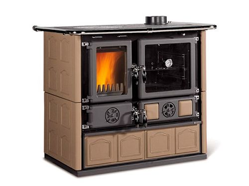 Отопительно варочная печь La Nordica Rosa 5.0 Maiolica TORTORA (тортора)