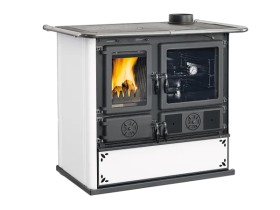 Печь-камин La Nordica ROSETTA SINISTRA 16 STEEL Bianco Puntinato (Белый Пунктир)