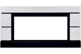 Портал Modern 42 (Разборный) - Белый с черным - под очаги Royal Flame