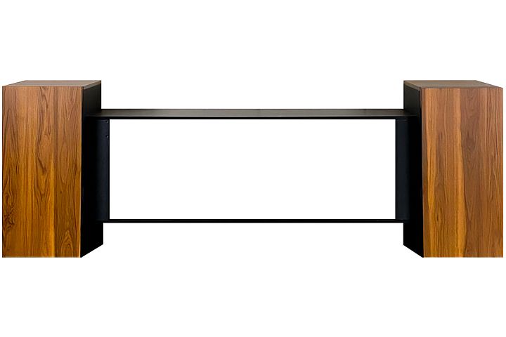 Портал-тумба Style (Разборный) - Орех с черным - под очаги Royal Flame