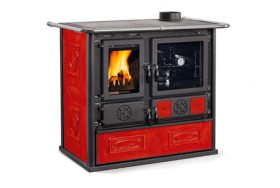 Отопительно варочная печь La Nordica Rosa 5.0 Ceramica Liberty - Bordeaux (бордовый)
