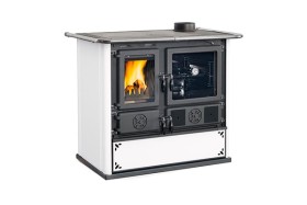Отопительно варочная печь La Nordica Rosa16 Steel Bianco Puntinato (Белый Пунктир)