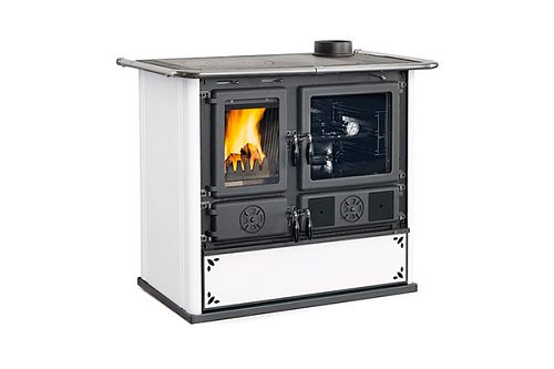Отопительно варочная печь La Nordica Rosa16 Steel Bianco Puntinato (Белый Пунктир)