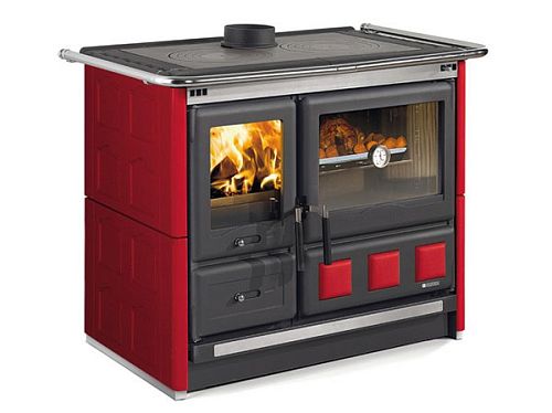 Отопительно варочная печь La Nordica ROSA XXL 16 MAIOLICA Bordeaux (бордовый)