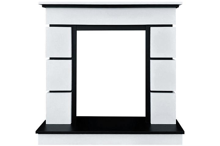 Портал Modern (Разборный) NEW - Белый с черным - под очаги Royal Flame