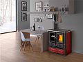 Печь-камин La Nordica Rosetta Sinistra 16 Ceramica Liberty Bordeaux (бордовый). Фото 2