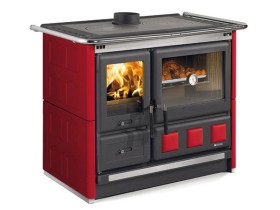 Отопительно варочная печь La Nordica ROSA XXL - MAIOLICA (бордовый)
