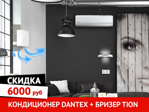 Dantex RK-09SMI и бризер Tion Dantex RK-09SMI и бризер Tion